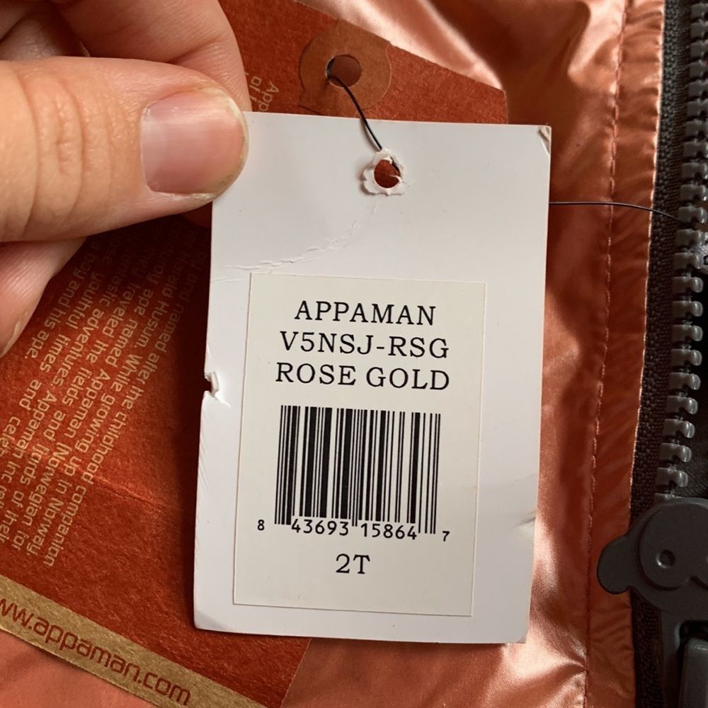 [APPAMAN] “Rose Gold” Bomber Jacket - Size 2T NWT - Picture 5 of 7